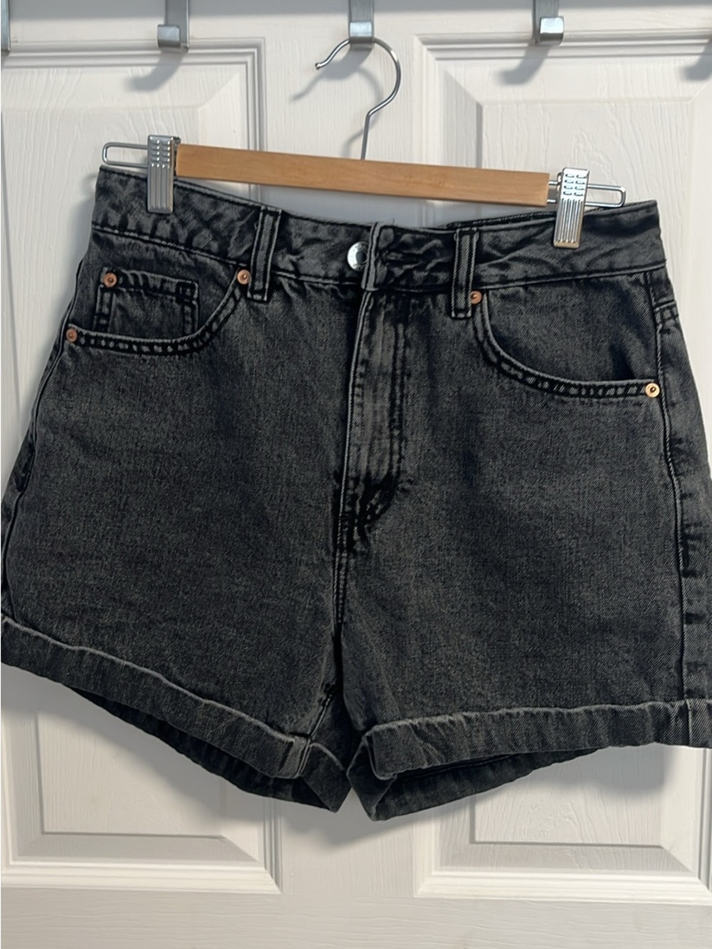 Garage Black High Waist Denim Shorts